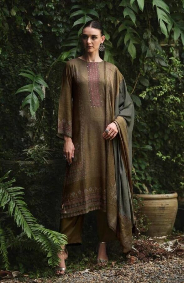 DIGITAL PRINTED UNSTITCHED PASHMINA SUIT WITH KHATLI WORK