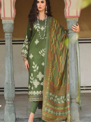 JAAM SILK DIGITAL FOIL PRINTED UNSTITCHED SUIT WITH EMBROIDERY WORK