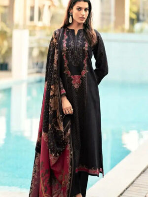 DIGITAL PRINTED JAAM COTTON UNSTITCHED SUIT WITH KHATLI WORK