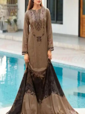 DIGITAL PRINTED JAAM COTTON UNSTITCHED SUIT WITH KHATLI WORK