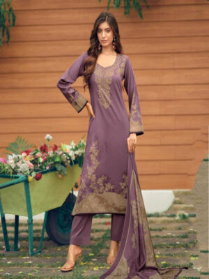 UNSTITCHED JAAM COTTON DIGITAL PRINTED SUIT WITH KHATLI WORK