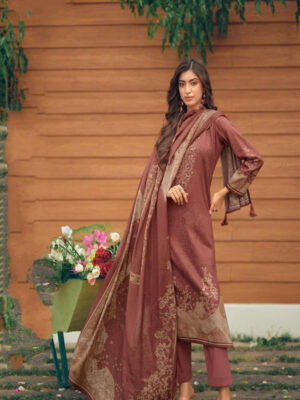 UNSTITCHED JAAM COTTON DIGITAL PRINTED SUIT WITH KHATLI WORK