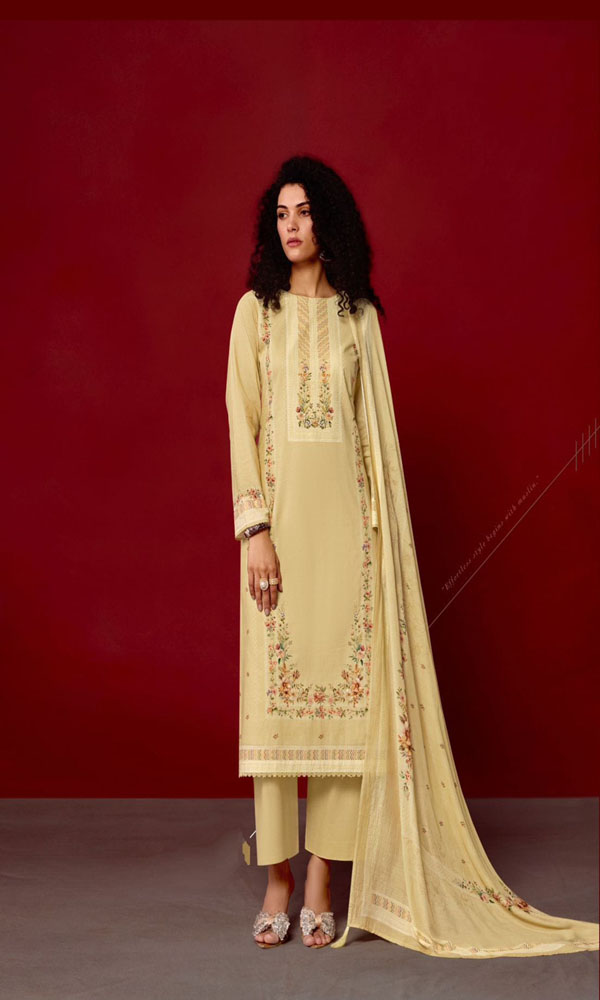 UNSTITCHED JAAM COTTON DIGITAL PRINTED SUIT WITH KHATLI WORK