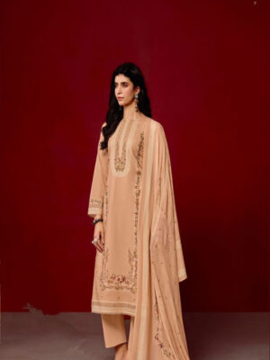 UNSTITCHED JAAM COTTON DIGITAL PRINTED SUIT WITH KHATLI WORK