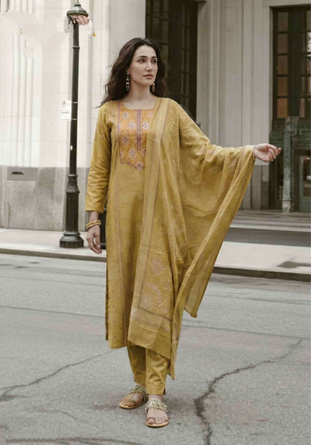 UNSTITCHED LAWN COTTON SUIT DIGITAL PRINT WITH HANDWORK