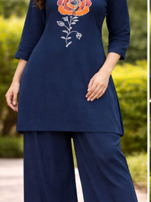 COTTON CO-ORD SET WITH HANDWORK (XL)