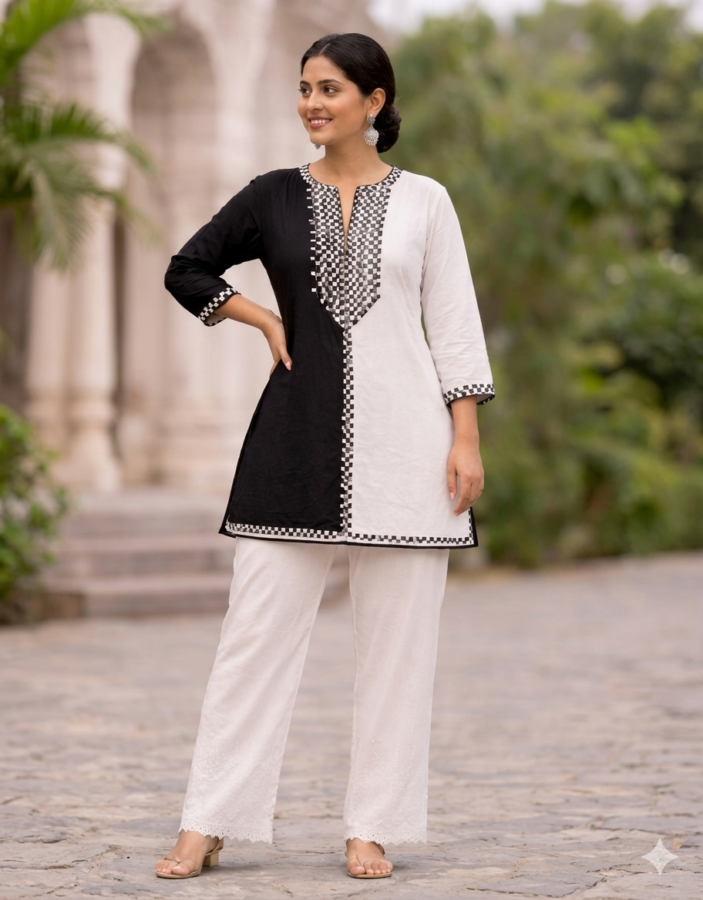 COTTON SILK CO-ORD SET WITH EMBROIDERY (XXL)