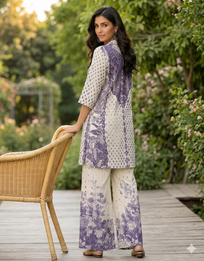 DIGITAL PRINTED COTTON CO-ORD SET (XL)