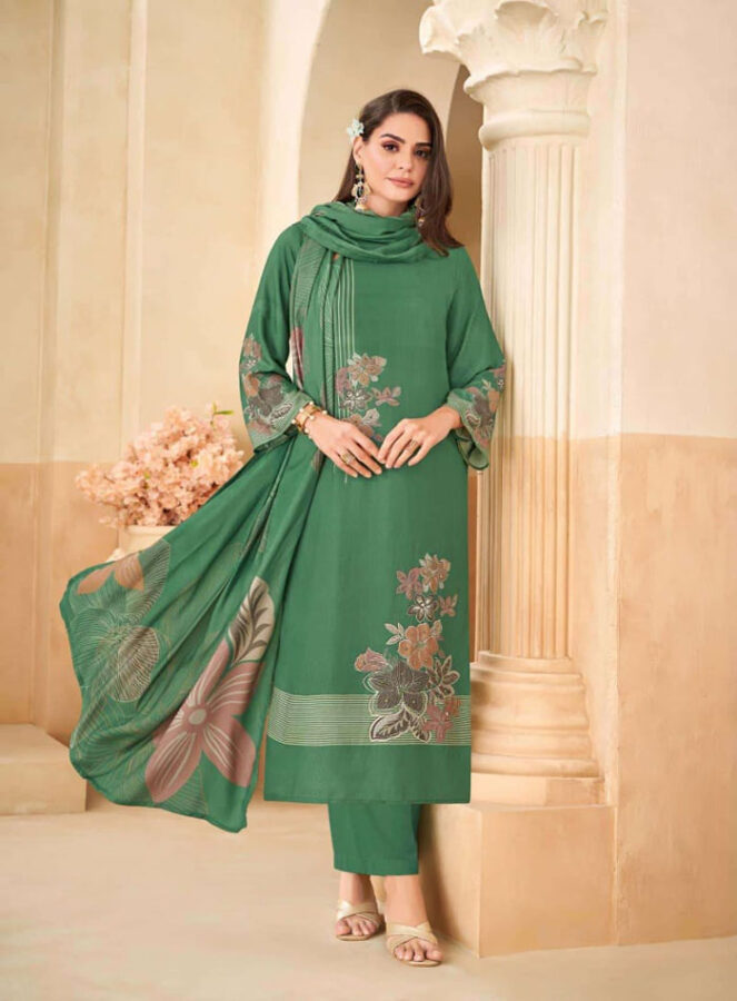 DIGITAL PRINTED SHIMMER PASHMINA UNSTITCHED SUIT WITH HANDWORK