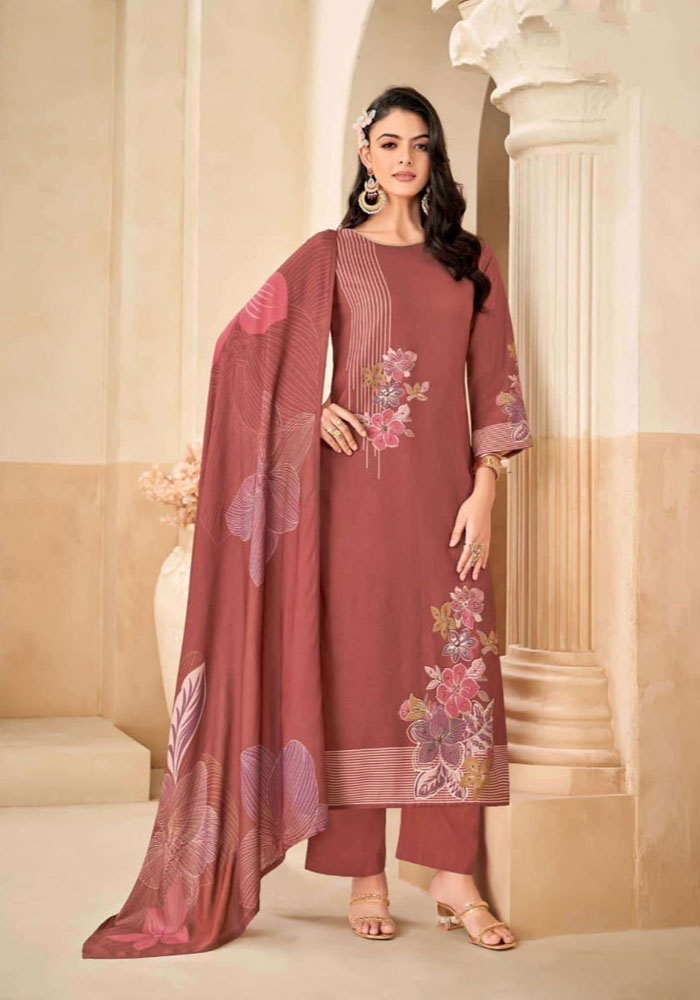 DIGITAL PRINTED SHIMMER PASHMINA UNSTITCHED SUIT WITH HANDWORK