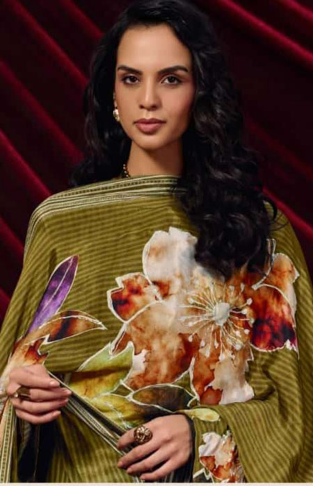 DIGITAL PRINTED FINE PASHMINA SUIT WITH EMBROIDERY - Image 2