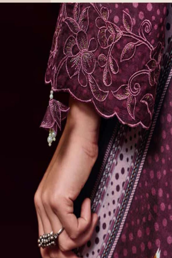 DIGITAL PRINTED FINE PASHMINA SUIT WITH EMBROIDERY - Image 4