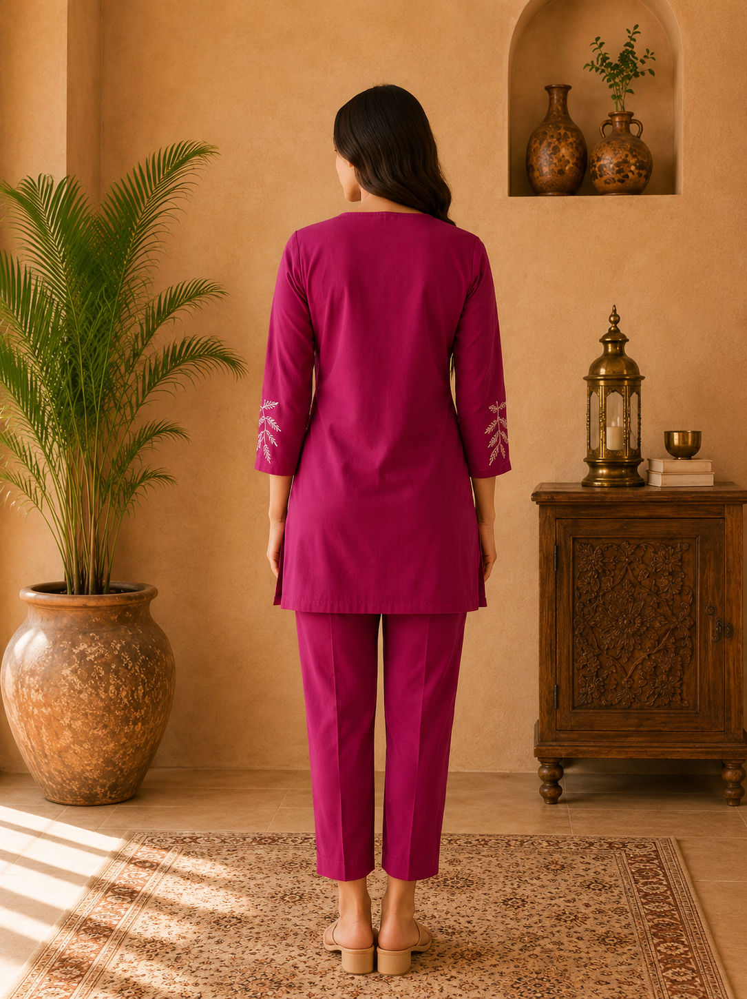 Embroidered Cotton Co-Ord set - Image 4