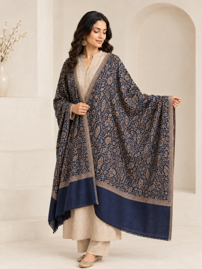 Poly Wool Jama Shawl