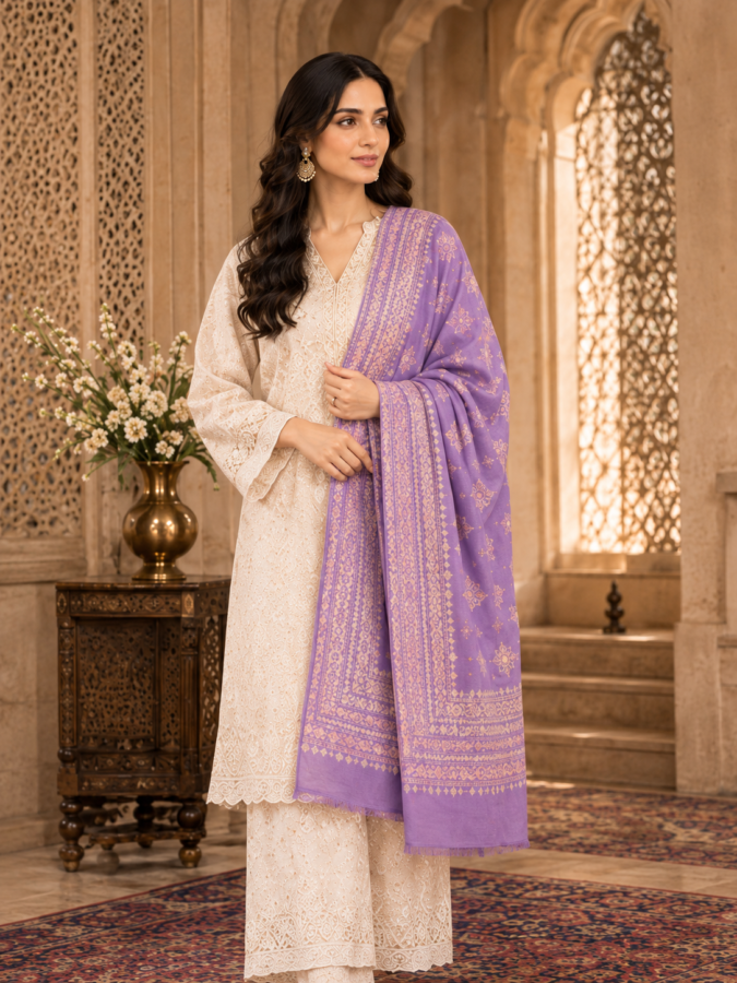 Lavender Purple Shawl