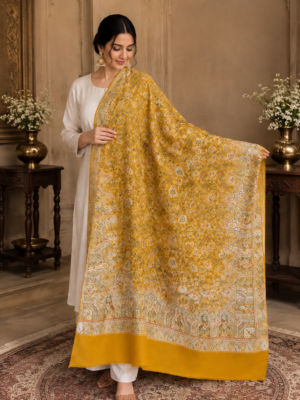 Poly wool jama jaal shawl