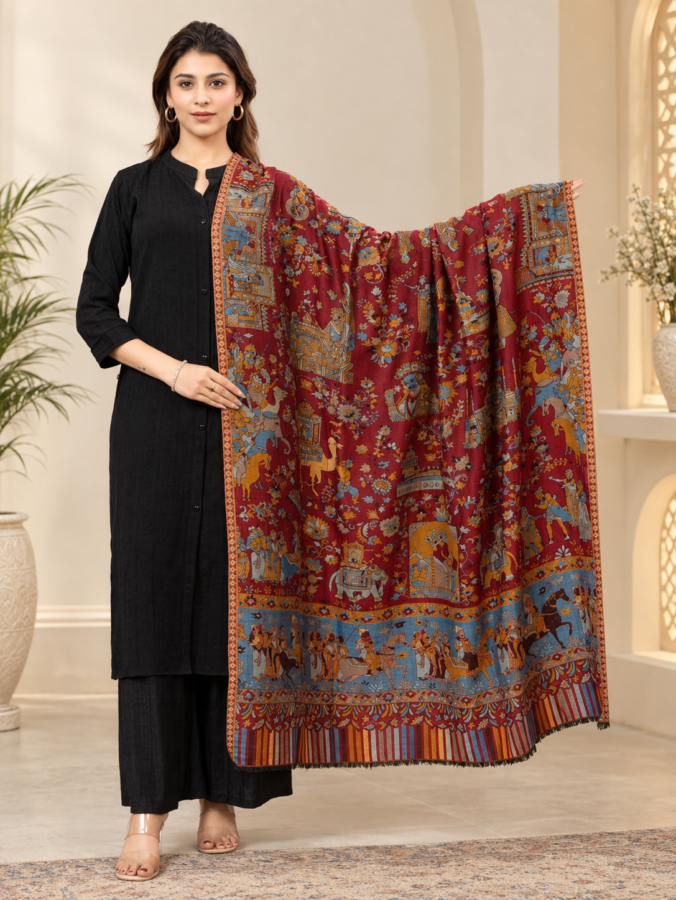 Pure Wool Kani Shawl
