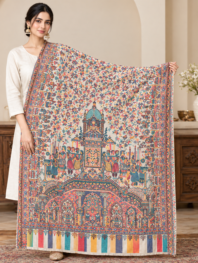 Fine Wool Kani Shawl