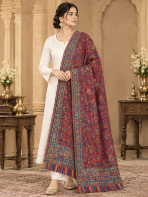 Fine Wool Kani Embroidered Shawl