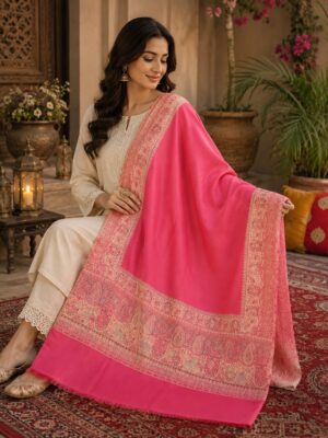 Poly wool palla daur jama shawl