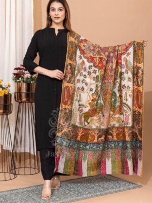 Fine Wool Embroidery Shawl