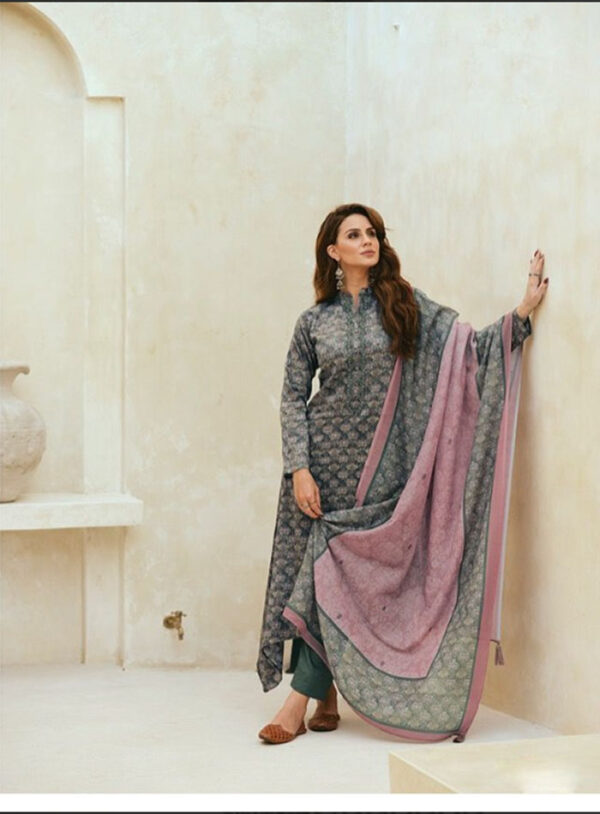 JAAM SILK WITH FANCY EMBROIDERY WITH DIGITAL PRINT