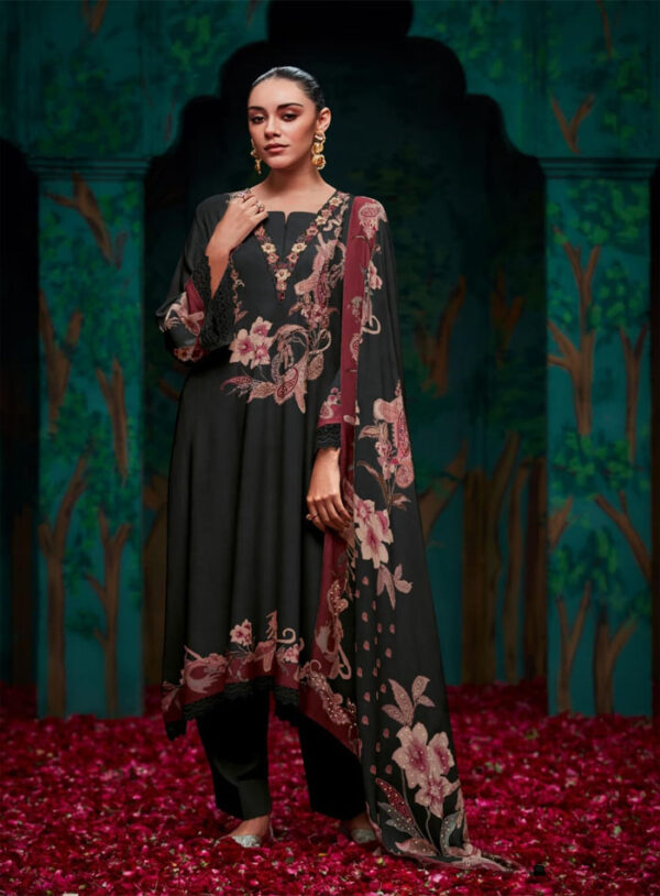DIGITALLY PRINTED UNSTITCHED SUIT WITH HANDWORK